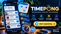 TimePong online booking promotional artwork